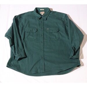 VTG WOOLRICH EXPEDITION CHAMOIS‎ Heavy Cotton Twill Button Down Shirt 4XL Big